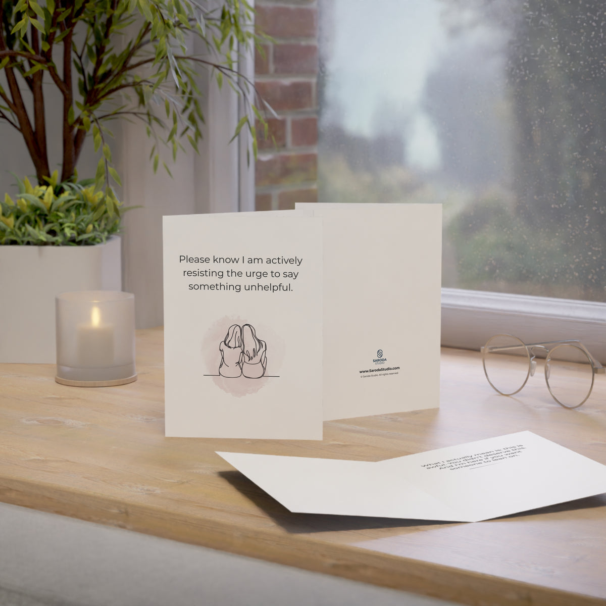 Actively Resisting Saying Something Unhelpful Sympathy Card