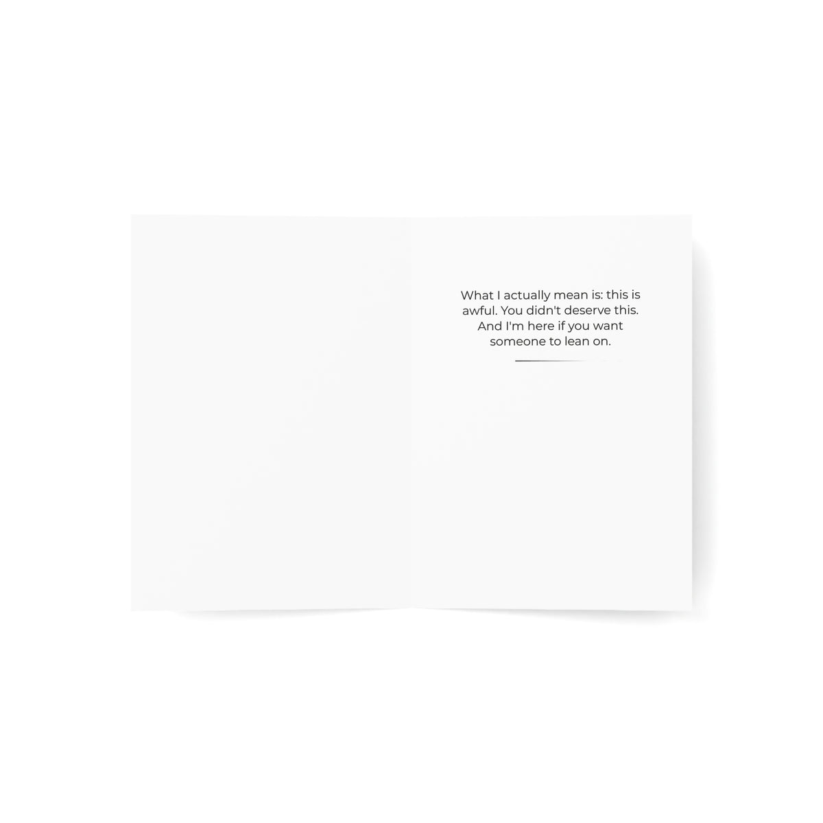Actively Resisting Saying Something Unhelpful Sympathy Card
