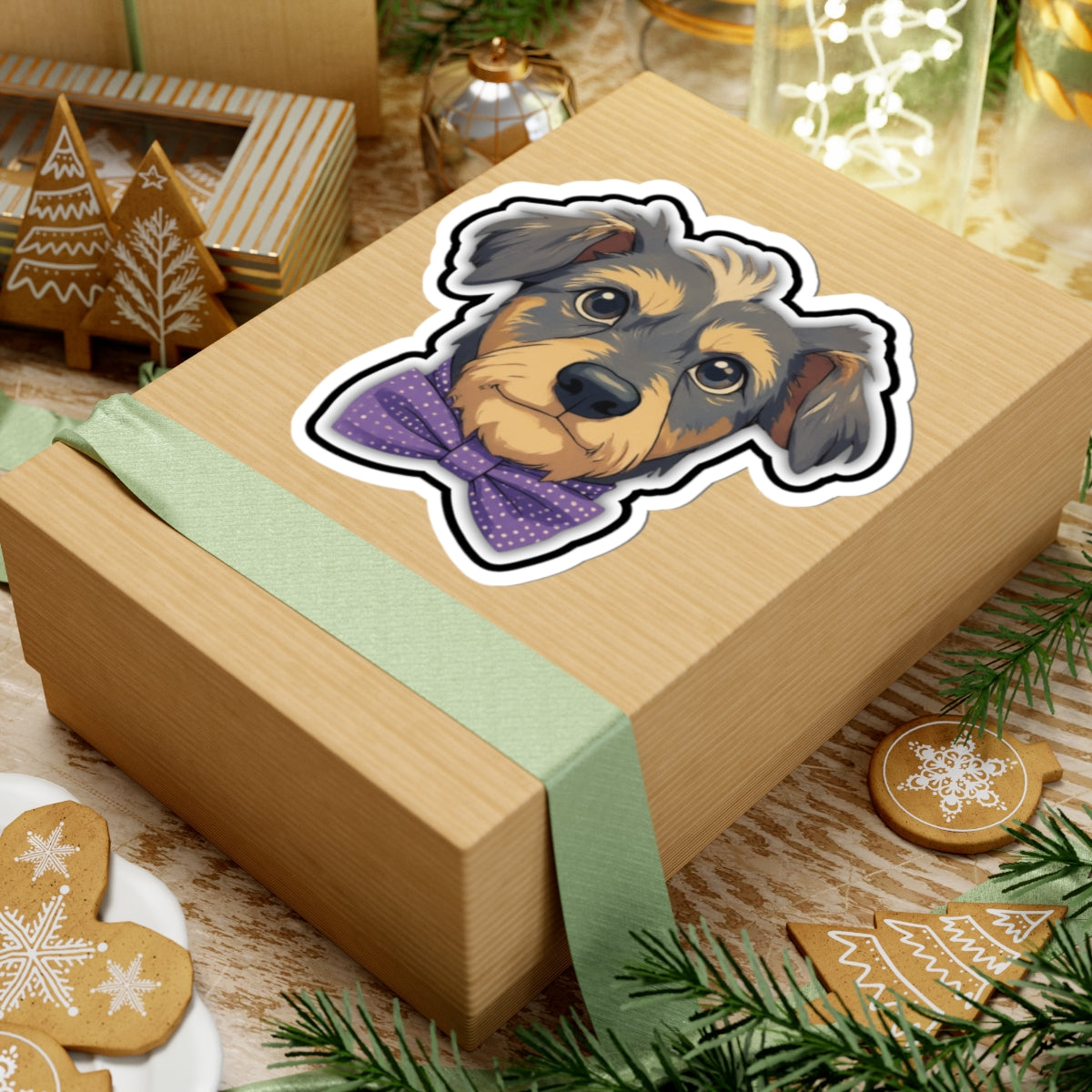 Dapper Dog Kiss-Cut Sticker