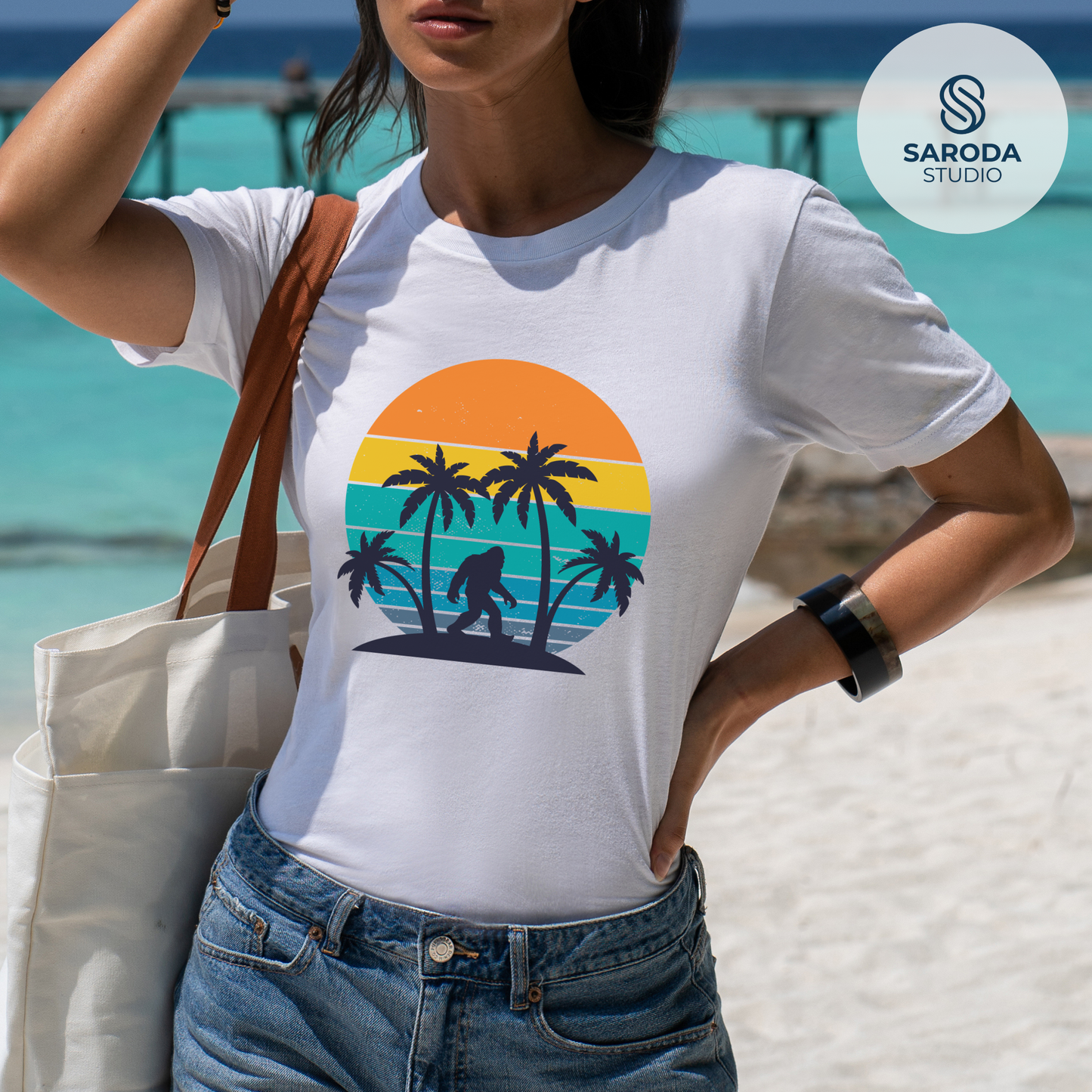 Sasquatch Retro Beach Tee