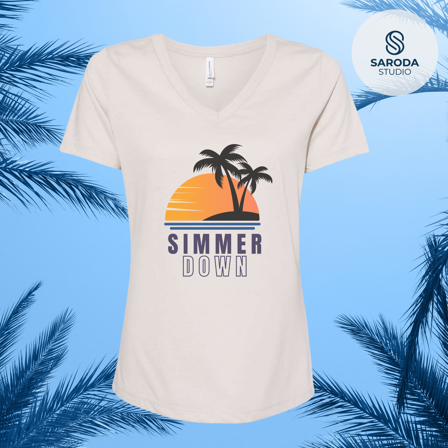 Simmer Down Women's V-Neck Tee